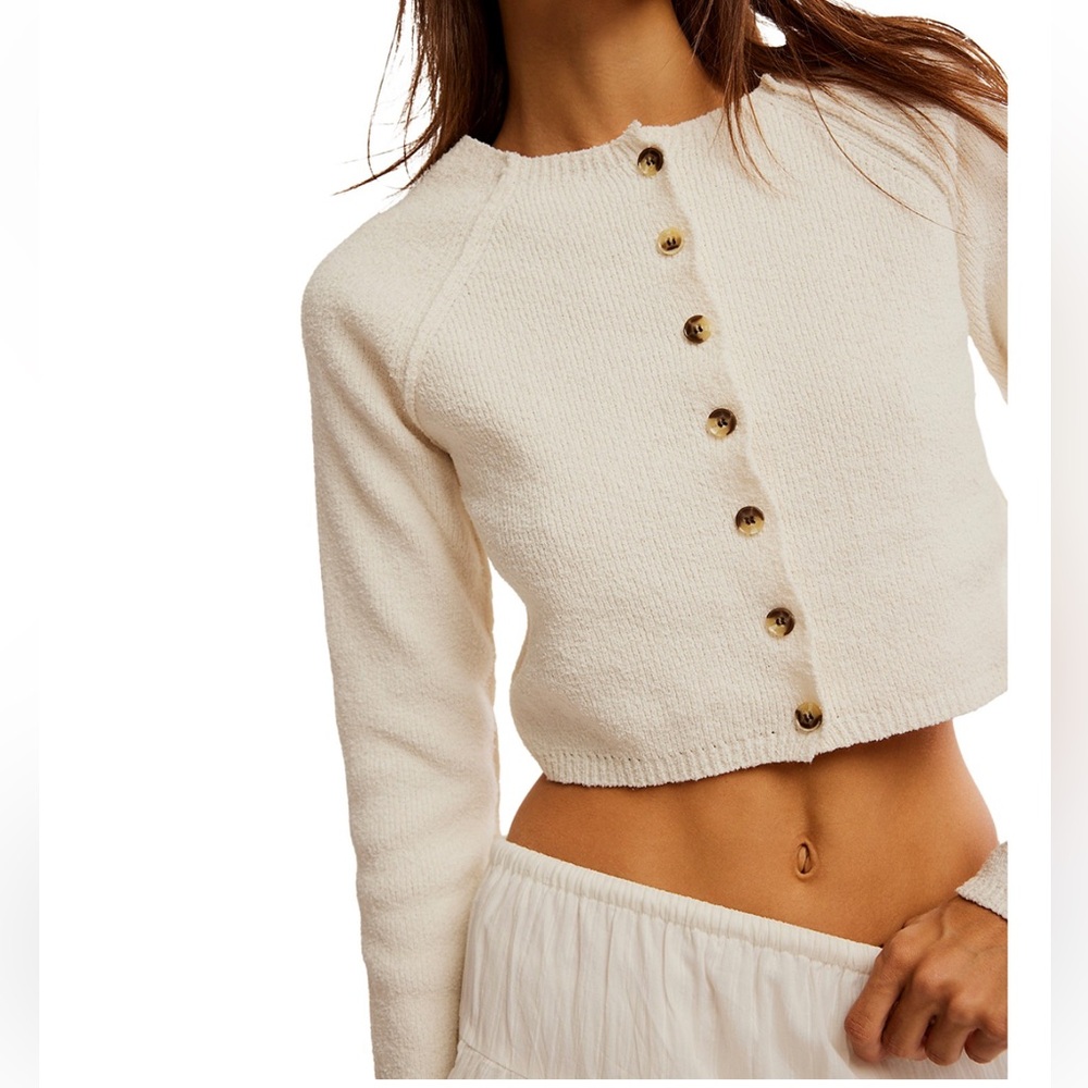 FREE‎ PEOPLE Sydney Shrunken Cardigan, Size SMALL - Picture 4 of 15